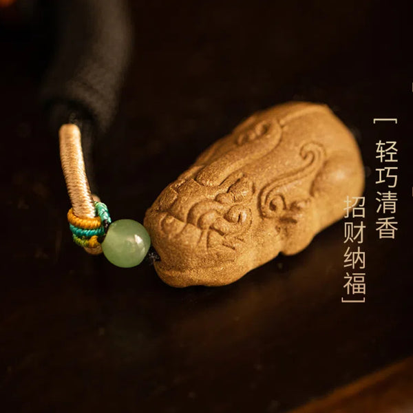 Handmade Incense Pixiu Pendant Multi-functional Natural Aroma Diffuser  Gift Idea Good for Home and Car Fragrance