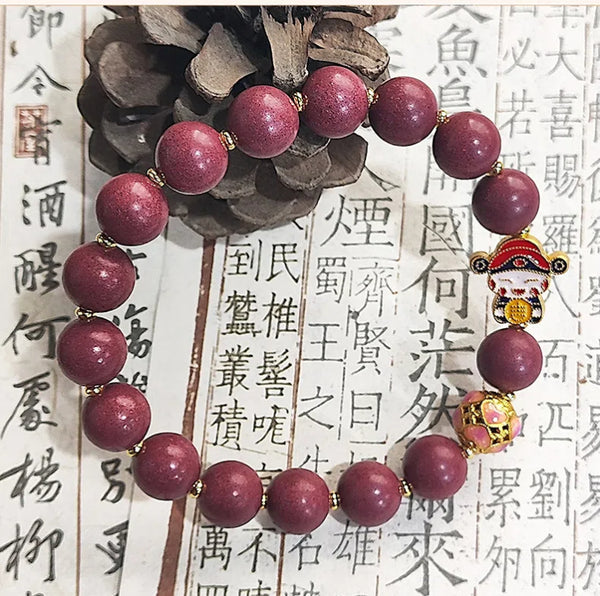 Floral natural herbal fragrant bead bracelet - Feng Shui fortune-telling · Peach blossom formation