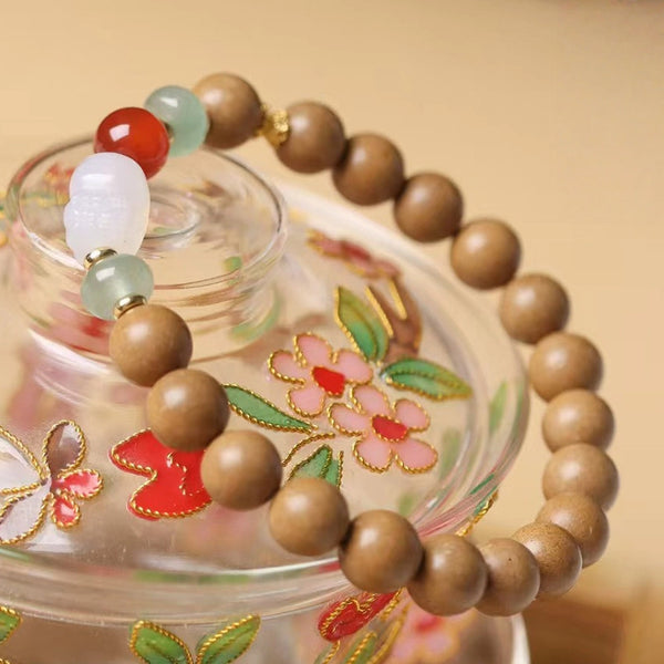 Osmanthus & Pixiu Incense Bead Bracelet-For Energy Balance & Wellness