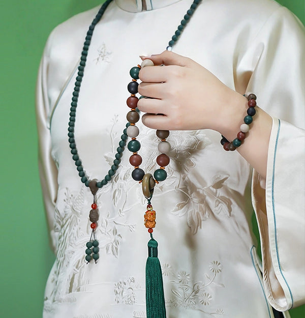 Five Elements Harmony Formula | TCM Heritage 18+108 Meditation Mala - Complete Organ Wellness & Energy Balance