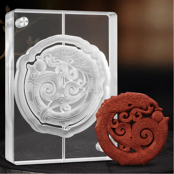 【Acrylic Dragon-Shaped Incense Mold】Double-Sided Mythical Beast DIY Handmade Incense Making Tool · Traditional Chinese Herbal Incense &amp; Aromatherapy Crafting