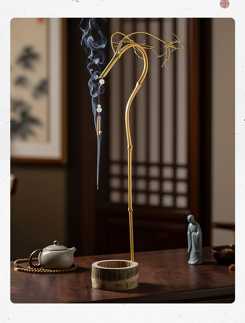 Incense Rack Dragon hanging incense rack upside down incense insert handmade bamboo ...