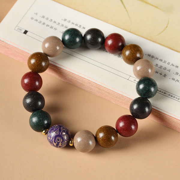 Five-Elements Incense Beads & Lacquer Bracelett｜Natural Healing × Energy Balance × Elemental Harmony